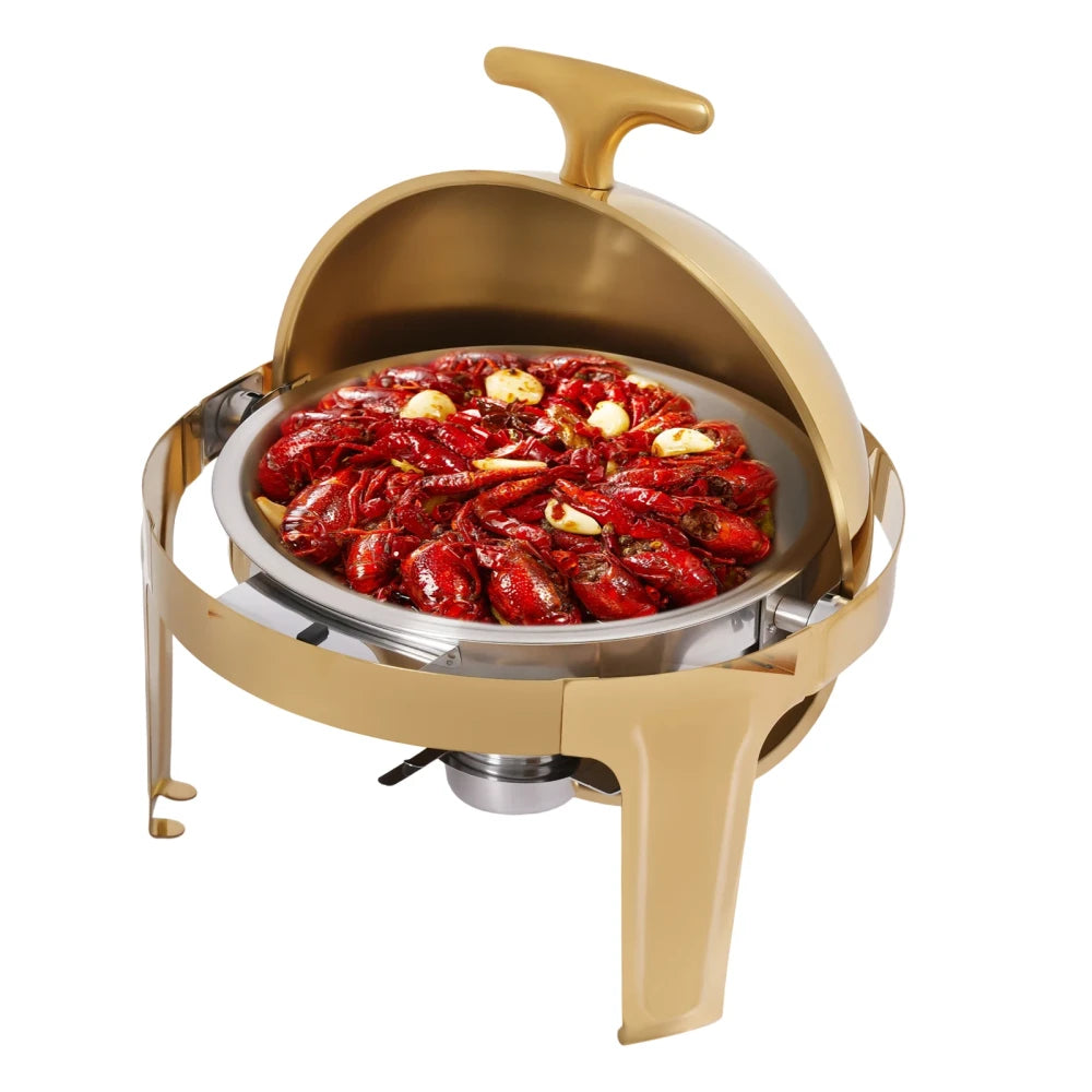 Gold Round Chafing Dish