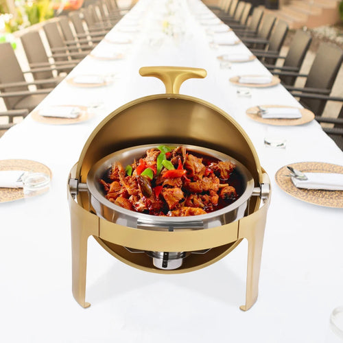 Gold Round Chafing Dish