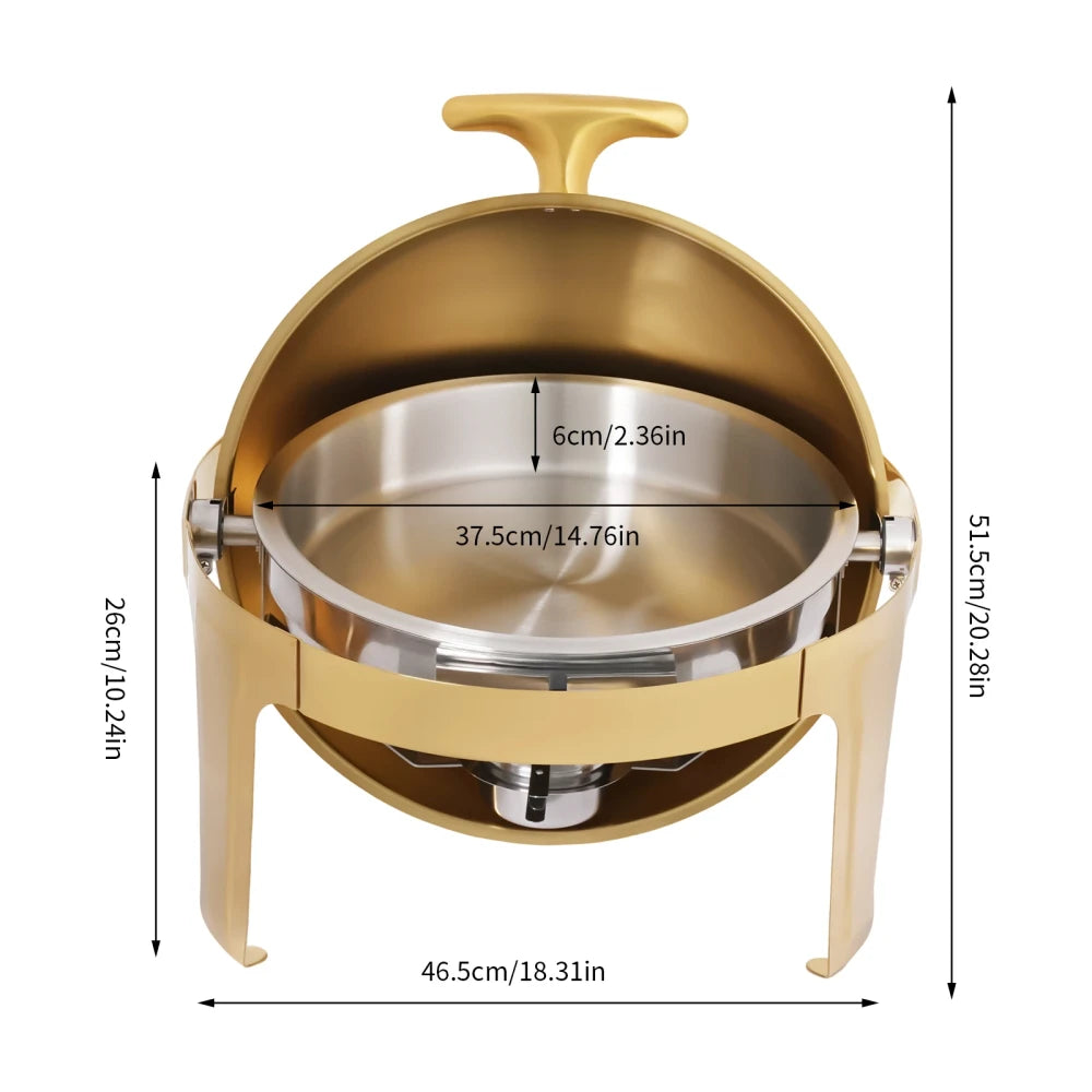 Gold Round Chafing Dish