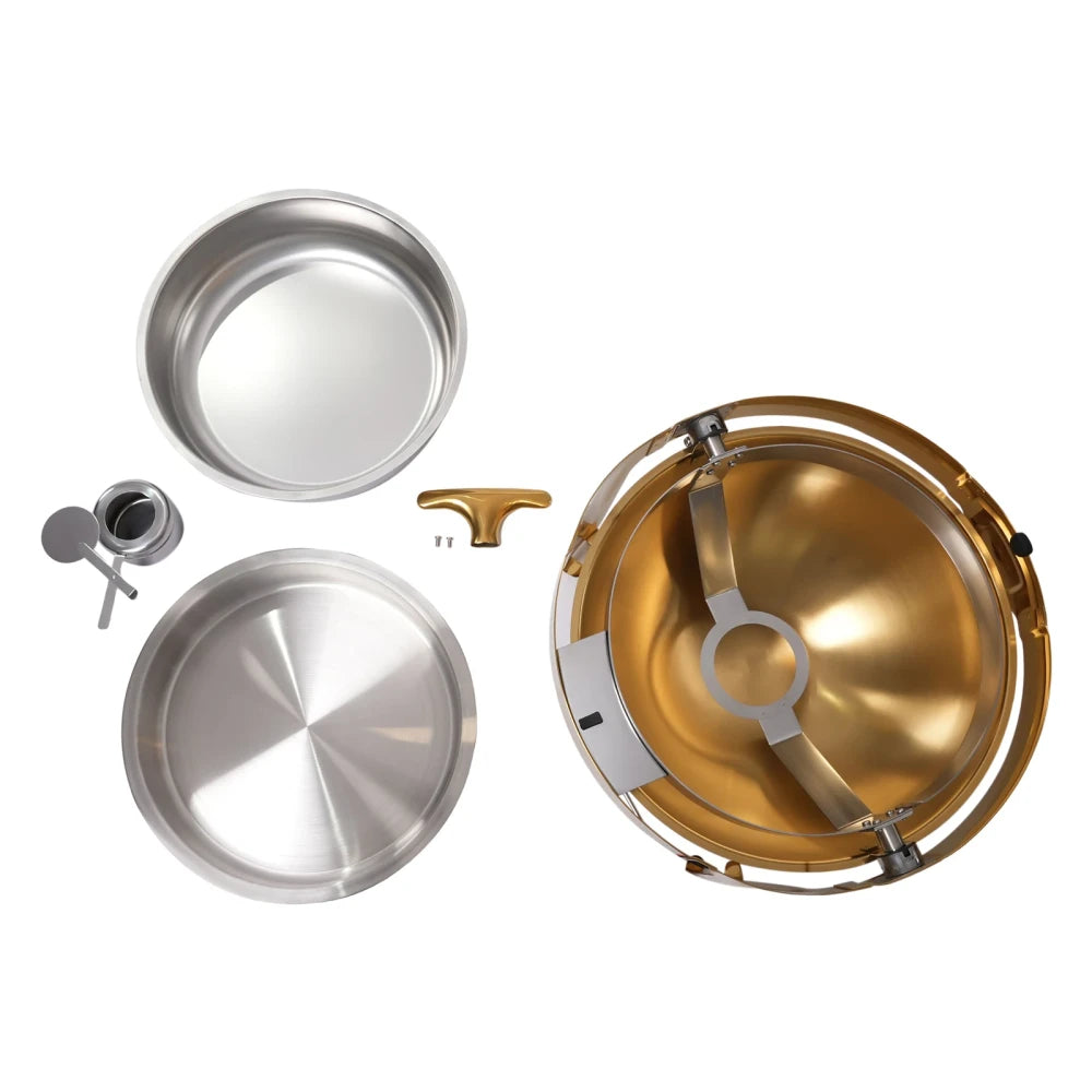 Gold Round Chafing Dish
